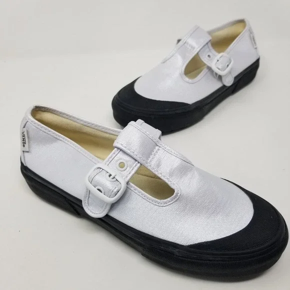 VANS Style 93 Coated Canvas True White Mary Jane Sneakers Shoes Women's Size 6.5 - Picture 2 of 13